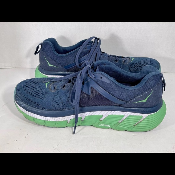 HOKA One One Gaviota 2 Blue/Green Running Shoes Men's Size 9.5 Sneakers - Picture 4 of 11